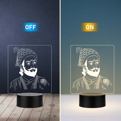 Chhatrapati Shivaji Maharaj Design Night Lamp